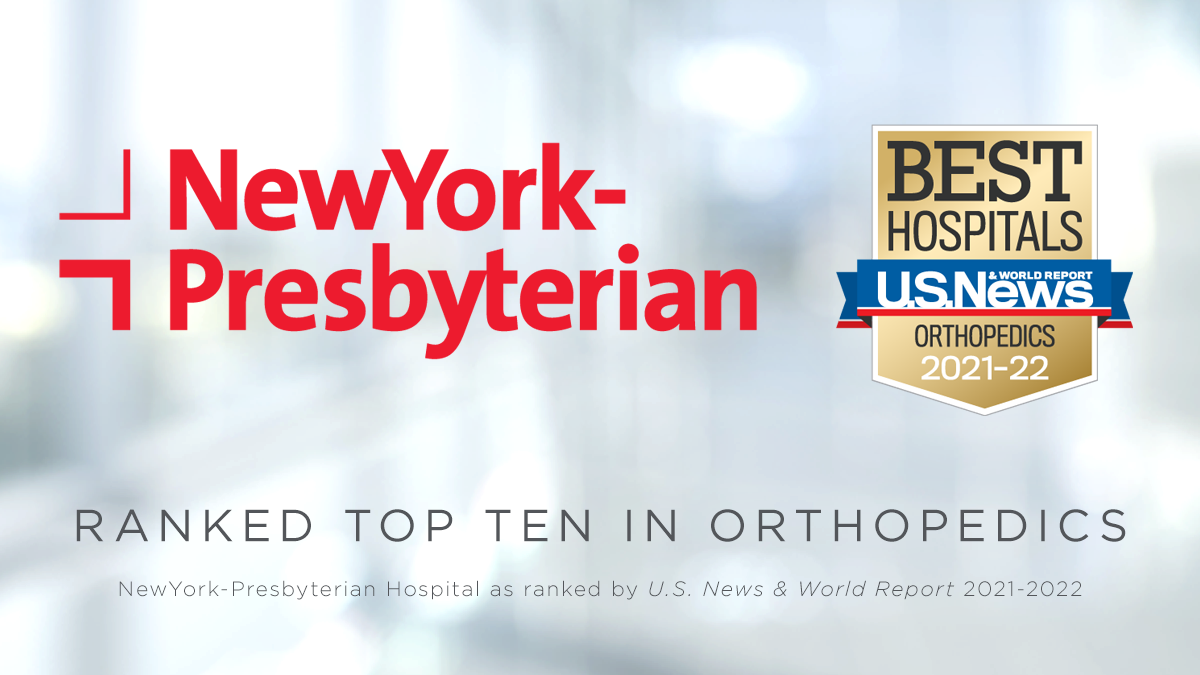 U.S. News & World Report Ranks Columbia Orthopedics Among the Nation's Top Ten Orthopedic