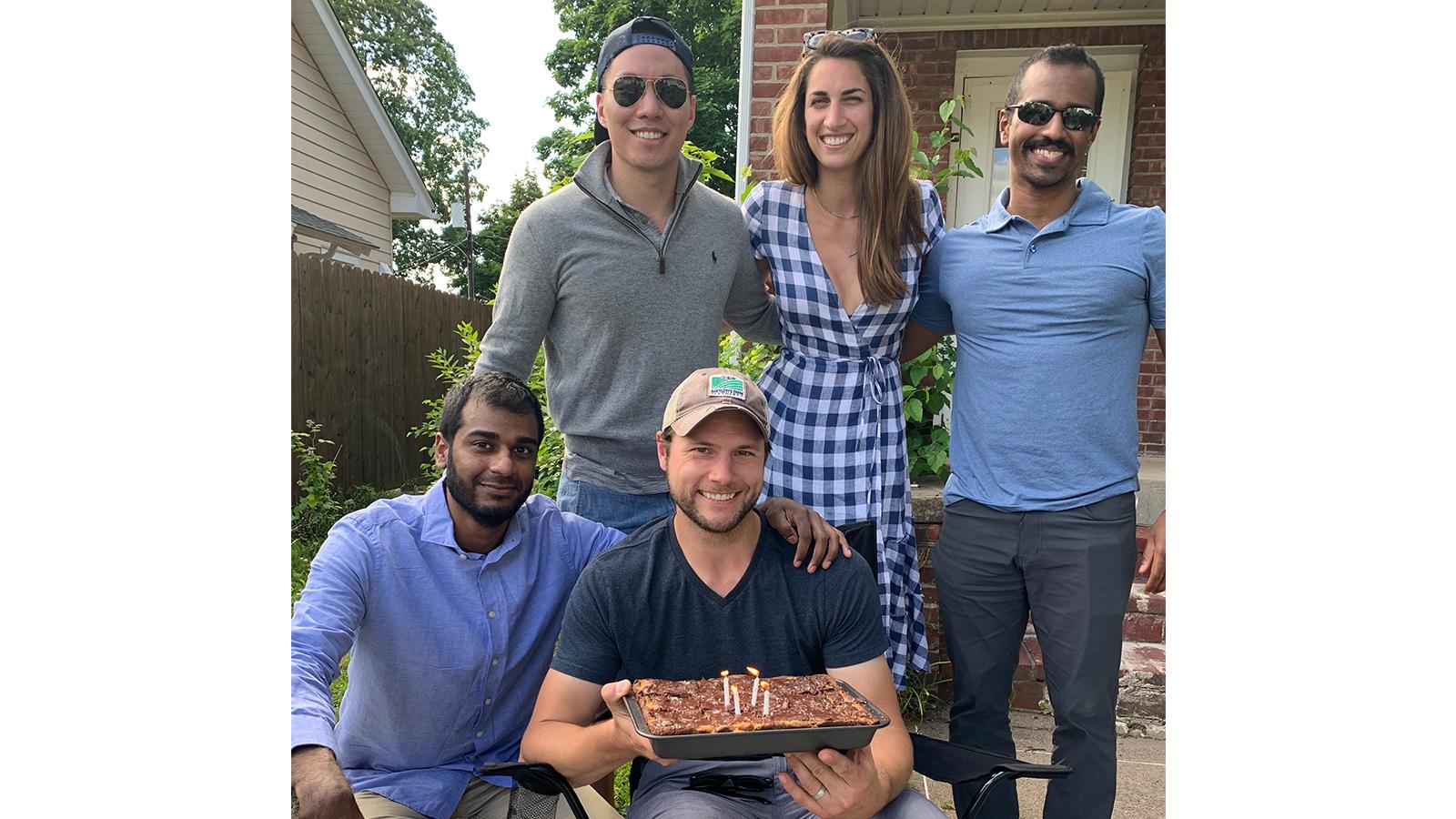 Group photo during birthday party