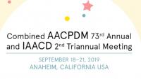 Info card for the AACPDM 73rd Annual Meeting