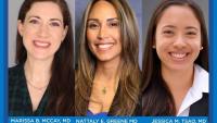 Graphic with three headshots side by side. Drs. McCay, Greene and Tsao
