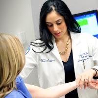 Doctor examining patient